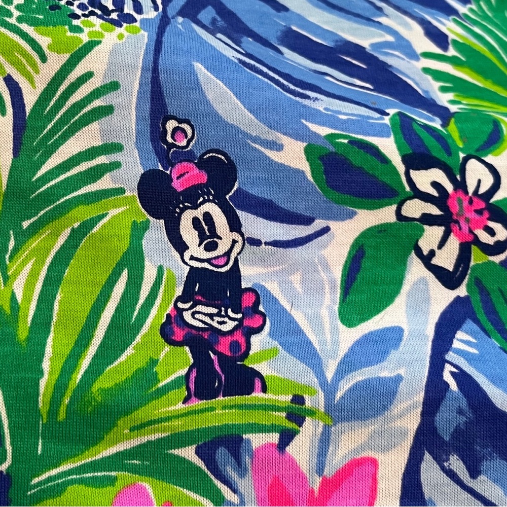 LILLY PULITZER + DISNEY PARKS colorful EUC 100% Cotton knit dress size L (12-14) - Picture 7 of 10